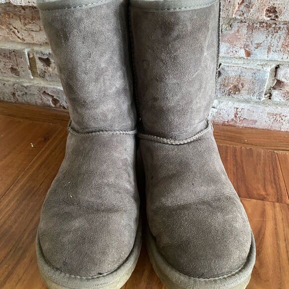 UGG Classic Gray Suede Boots - Picture 2 of 4